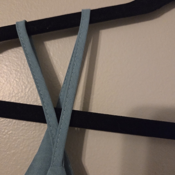 You Are Beautiful Boutique Teal Romper Jumpsuit. Sz L Lagenlook Boho Hippie - Picture 3 of 6